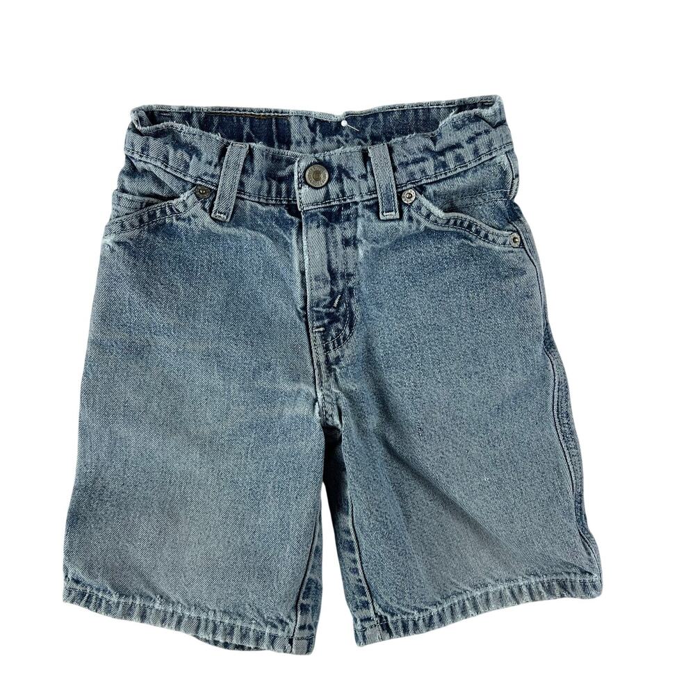 Vintage Levi's Boys Vintage 90s 74165 Carpenter Denim Shorts Size 5 Acid Wash